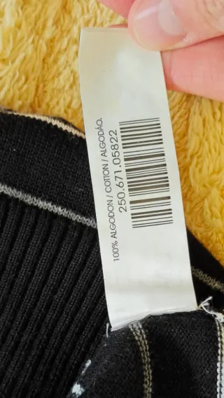 Jersey Green Coast negro rayas Talla M