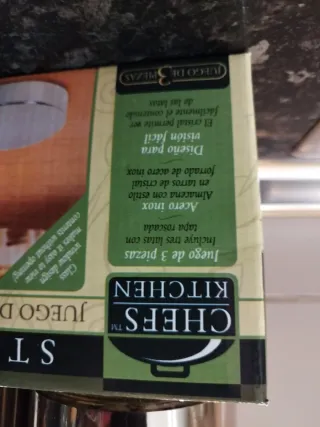 Juego 3 Latas Acero Inox Chef's Kitchen