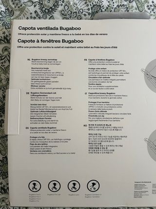 Capota Bugaboo ventilada