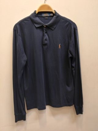 Polo Ralph Lauren Manga Larga Azul Hombre