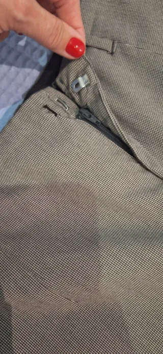 Pantalón de cuadros pequeños Talla 42