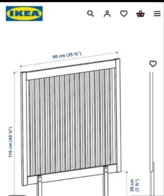 Cabecero Ikea Bardu 90cm