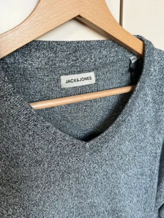 Jersey Jack&Jones cuello pico algodón azul XXL