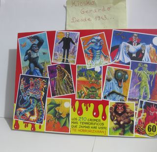 ALBUM DE CROMOS IMPRESOS MONSTRUOS 1986 COMPLETO