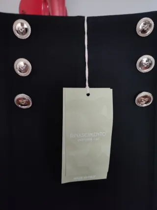 Calças Rinascimento pretas com botões