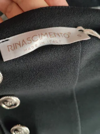 Calças Rinascimento pretas com botões