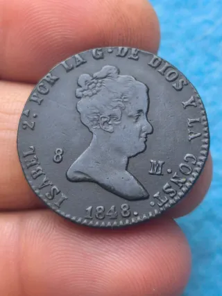 Isabel II 8 Maravedis 1848 Segovia