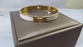 Brazalete Chapado en Oro Blanco