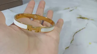 Brazalete Chapado en Oro Blanco