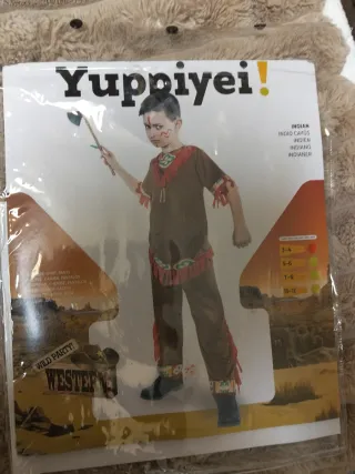 Disfraz Indio Talla 3/4 con Accesorios