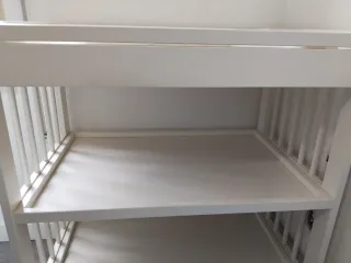 Cambiador de bebé blanco Con colchoneta y funda