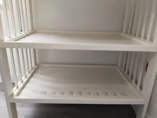 Cambiador de bebé blanco Con colchoneta y funda