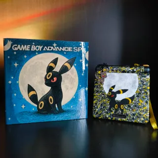 Game Boy Advance SP Umbreon IPS V5 USB C