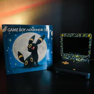 Game Boy Advance SP Umbreon IPS V5 USB C