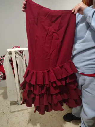 Traje Flamenca Dos Piezas Rosa