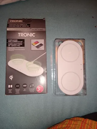 Cargador Inalámbrico Doble QI Tronic