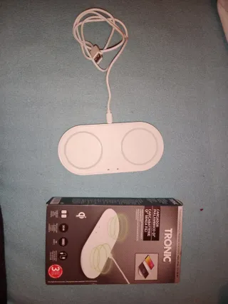 Cargador Inalámbrico Doble QI Tronic