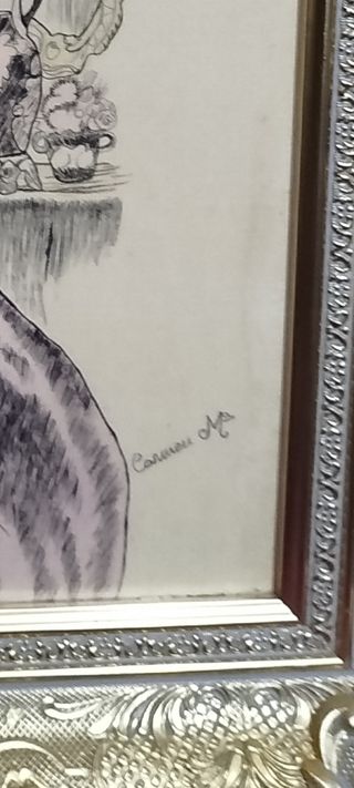 2 Cuadros Vintage Marco Dorado