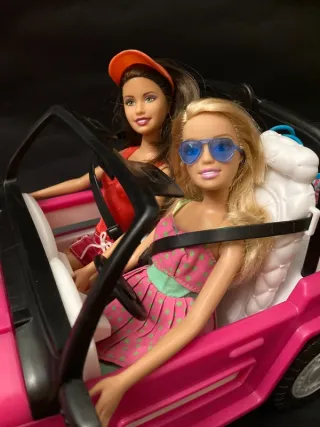 Set Barbie Spiaggia Auto Rosa