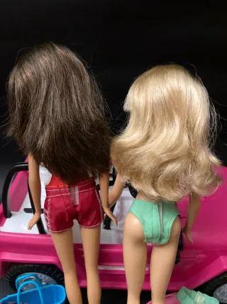 Set Barbie Spiaggia Auto Rosa