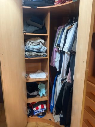 Armario juvenil esquinero y zapatero independiente