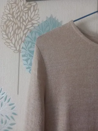 Vestido beige manga larga Only talla M