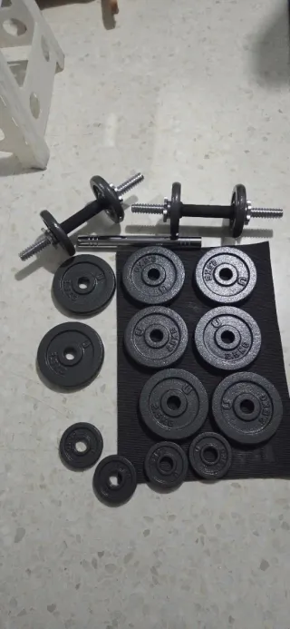 Juego de pesas con maletín