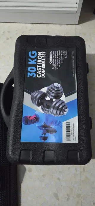 Juego de pesas con maletín