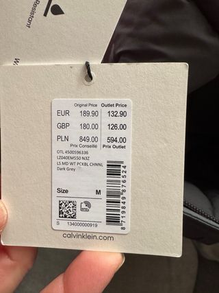 Chaqueta Calvin Klein Hombre Negra Nueva