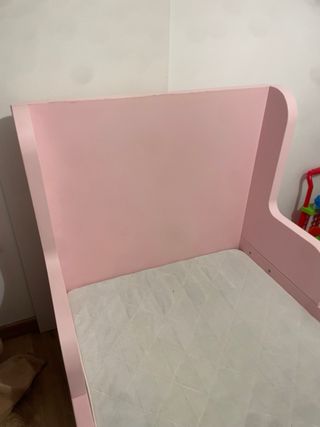 Cama infantil extensible rosa