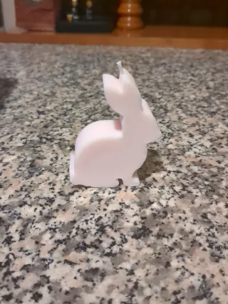 Candela coniglio in cera di soia fatta a mano