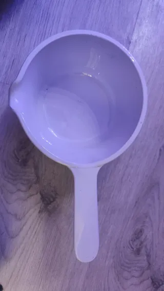 Cazo corning antigüo de cerámica con flores