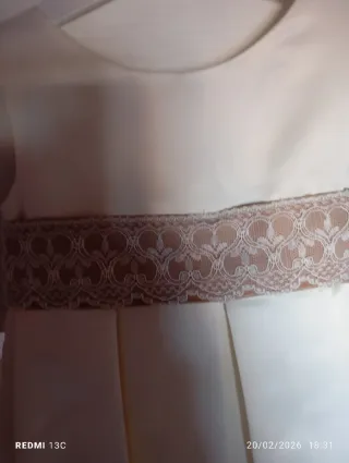 Vestido de ceremonia niña marfil encaje