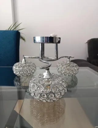 Juego 2 Lámparas Salón/Comedor Cristal