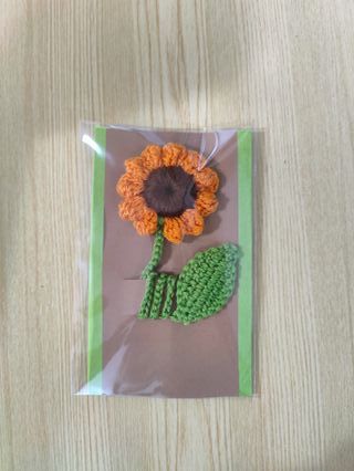 Marcapáginas Girasol Tejido