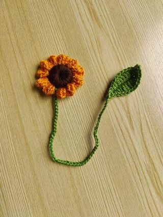 Marcapáginas Girasol Tejido