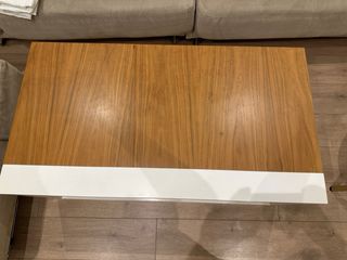 Mesa de centro madera y blanco