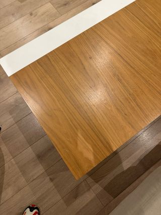 Mesa de centro madera y blanco