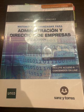 Libro Matemáticas avanzadas para ADE