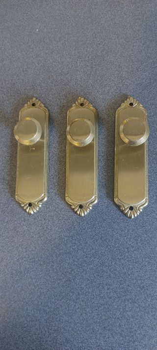 3 Tiradores Latón Puertas Madera