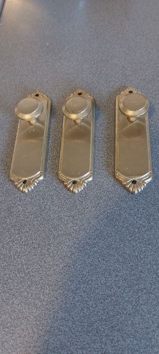 3 Tiradores Latón Puertas Madera