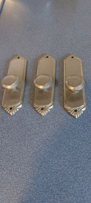 3 Tiradores Latón Puertas Madera