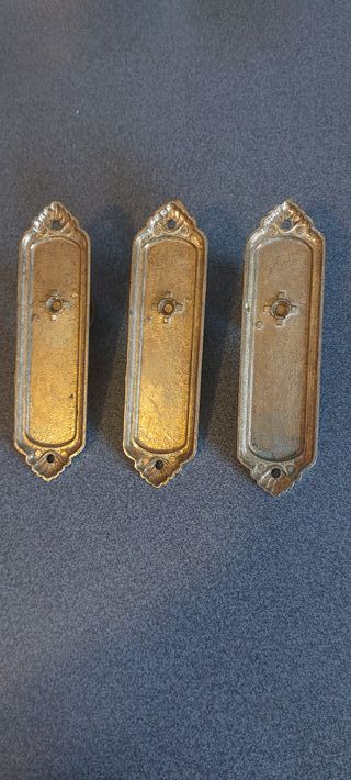 3 Tiradores Latón Puertas Madera