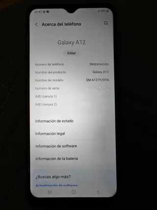 Samsung Galaxy A12 SM-A127F Libre