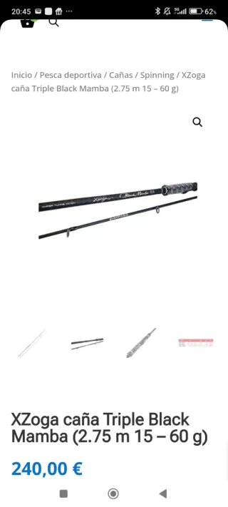 Caña Xzoga Triple Black Mamba