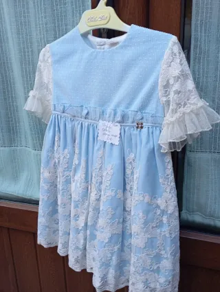 Vestido niña ocasiones especiales azul