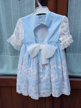 Vestido niña ocasiones especiales azul