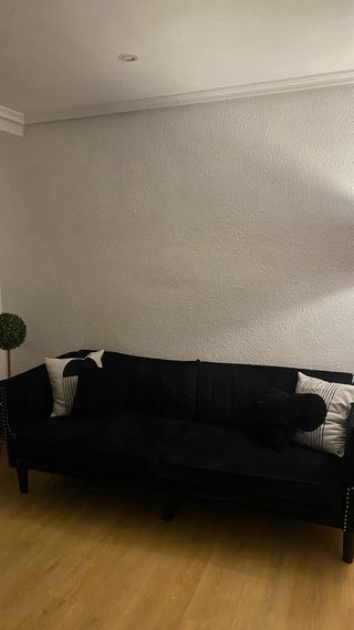 Sofá moderno negro de tela