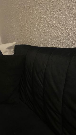 Sofá moderno negro de tela