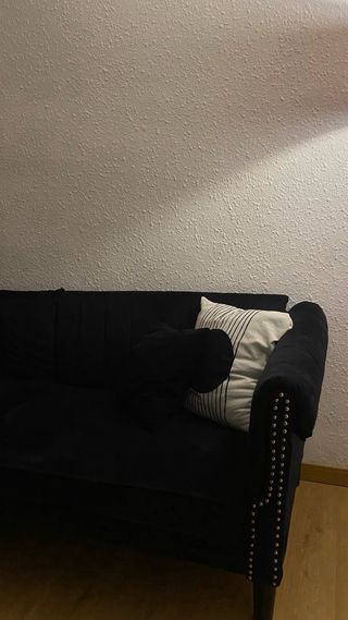 Sofá moderno negro de tela